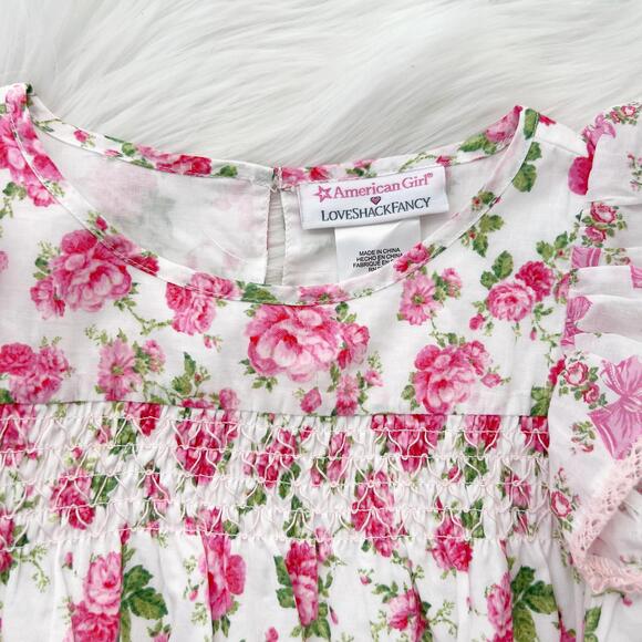 American Girl x Love Shack Fancy - Pink floral tiered party dress sash, Girls 6 - Picture 6 of 7